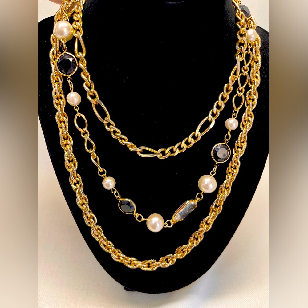 Vintage Multi-strand Gold Necklace